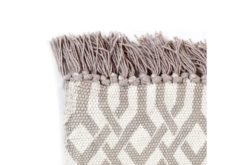 Gulvsteppe kilim-vevet bomull med mønster 120x180 cm gråbrun - Tekstiler - Tepper & Matter - Orientalske tepper - Kelimtepper