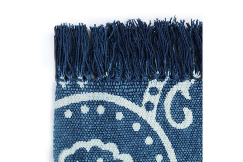 Gulvsteppe kilim-vevet bomull med mønster 160x230 cm blå - Tekstiler - Tepper & Matter - Orientalske tepper - Kelimtepper