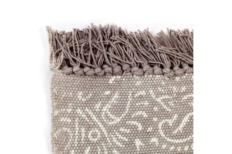Gulvsteppe kilim-vevet bomull med mønster 160x230 cm gråbrun - Tekstiler - Tepper & Matter - Orientalske tepper - Kelimtepper