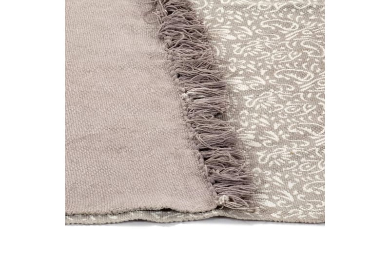 Gulvsteppe kilim-vevet bomull med mønster 160x230 cm gråbrun - Tekstiler - Tepper & Matter - Orientalske tepper - Kelimtepper