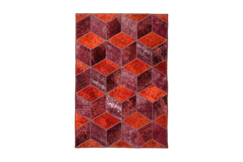 Håndknyttet Lappeteppe Ull/Garn Flerfarget 106x153 cm - Tekstiler - Tepper & Matter - Orientalske tepper - Lappetepper