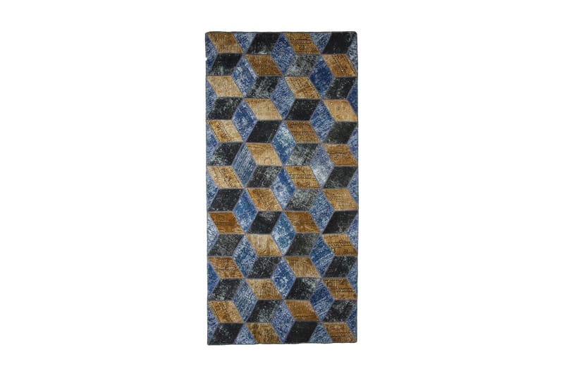 Håndknyttet Lappeteppe Ull/Garn Flerfarget 121x250 cm - Tekstiler - Tepper & Matter - Orientalske tepper - Lappetepper