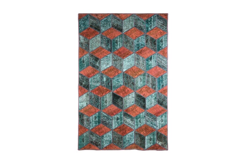 Håndknyttet Lappeteppe Ull/Garn Flerfarget 142x227 cm - Tekstiler - Tepper & Matter - Orientalske tepper - Lappetepper