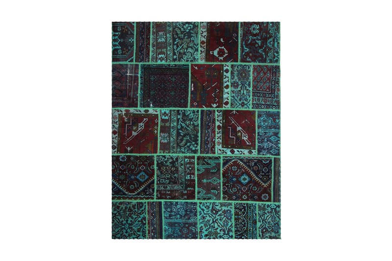Håndknyttet Lappeteppe Ull/Garn Flerfarget 167x220 cm - Tekstiler - Tepper & Matter - Orientalske tepper - Lappetepper