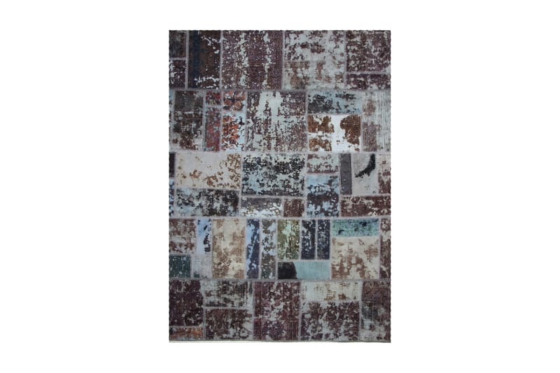 Håndknyttet Lappeteppe Ull/Garn Flerfarget 169x232 cm - Tekstiler - Tepper & Matter - Orientalske tepper - Patchwork tepper