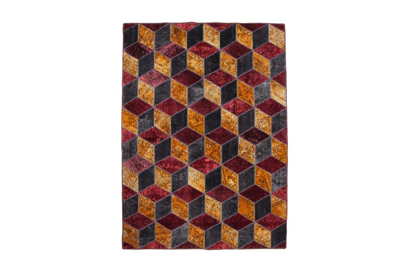Håndknyttet Lappeteppe Ull/Garn Flerfarget 177x244 cm - Tekstiler - Tepper & Matter - Orientalske tepper - Lappetepper