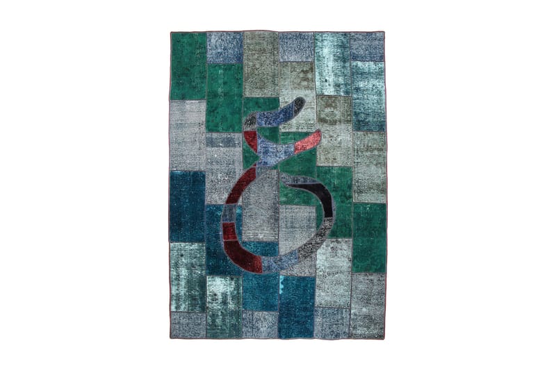 Håndknyttet Lappeteppe Ull/Garn Flerfarget 182x267 cm - Tekstiler - Tepper & Matter - Orientalske tepper - Lappetepper