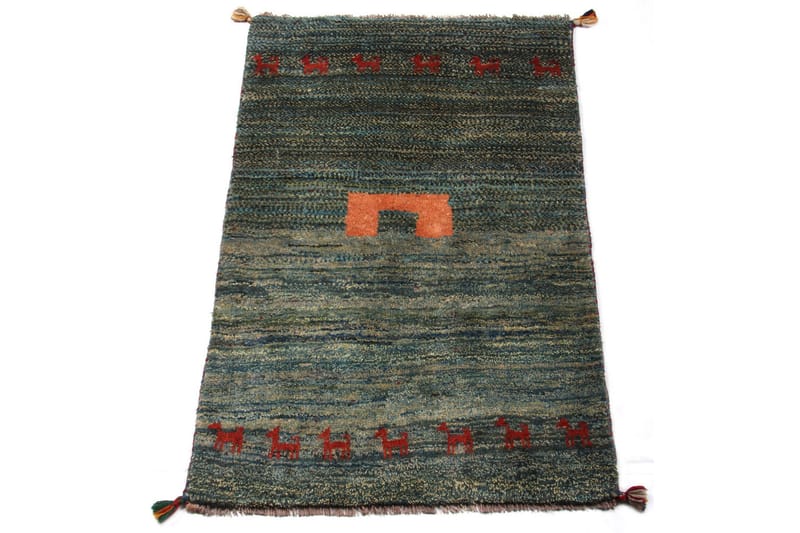 Håndknyttet Gabbeh Shiraz Ull Blå/Grå 81x134 cm - Tekstiler - Tepper & Matter - Orientalske tepper