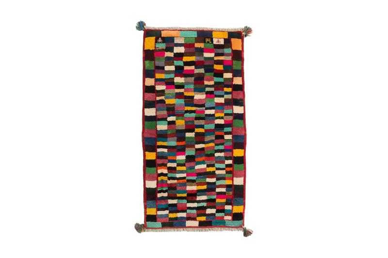 Håndknyttet Gabbeh Shiraz Ull Krem/Rød 64x126 cm - Tekstiler - Tepper & Matter - Orientalske tepper