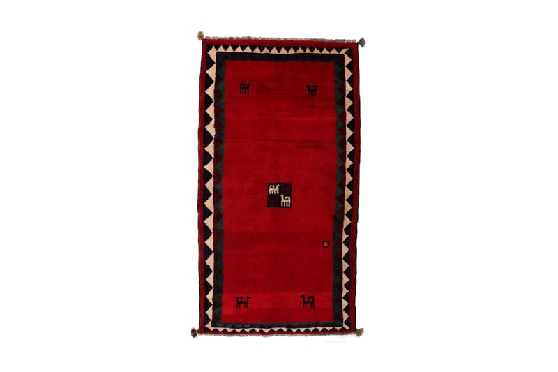 Håndknyttet Gabbeh Shiraz Ull Rød/Svart 106x202 cm - Tekstiler - Tepper & Matter - Orientalske tepper