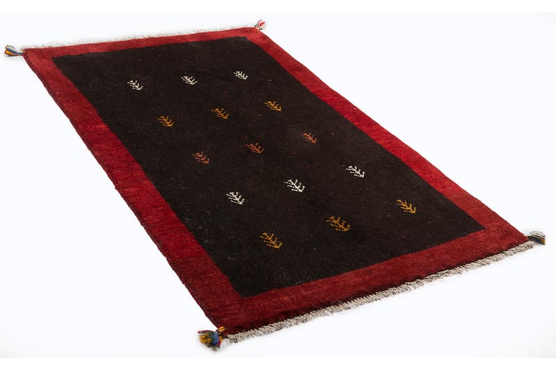 Håndknyttet Gabbeh Shiraz Ull Svart/Rød 98x153 cm - Tekstiler - Tepper & Matter - Orientalske tepper