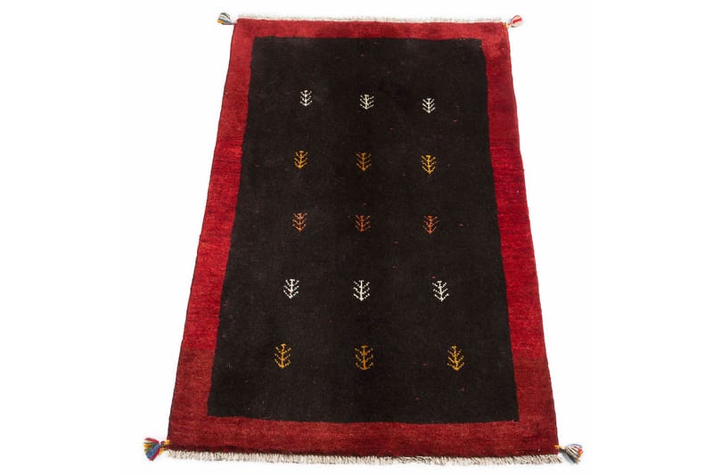 Håndknyttet Gabbeh Shiraz Ull Svart/Rød 98x153 cm - Tekstiler - Tepper & Matter - Orientalske tepper