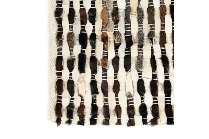 Teppe ekte kuskinn med hår 80x150 cm svart/hvit - Tekstiler - Tepper & Matter - Skinn & pelstepper