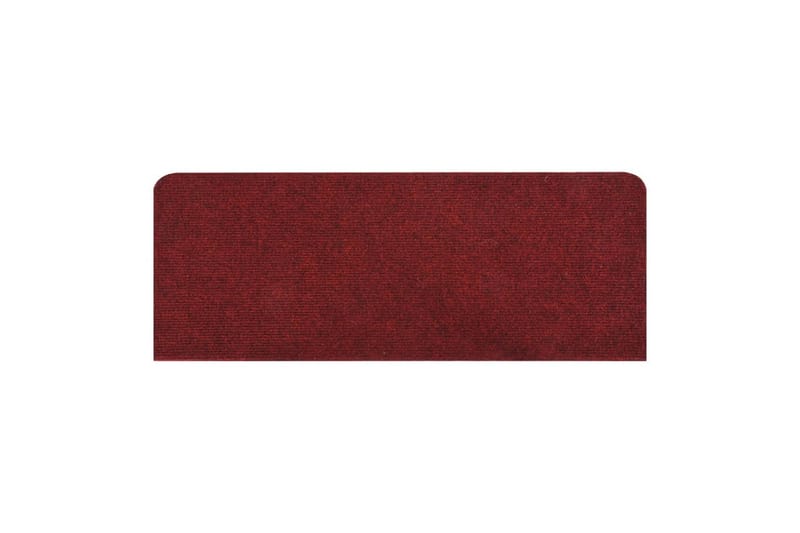 Selvklebende trappematter 15 stk 65x28 cm rød - Rød - Tekstiler - Tepper & Matter - Spesialmatte - Trappetepper