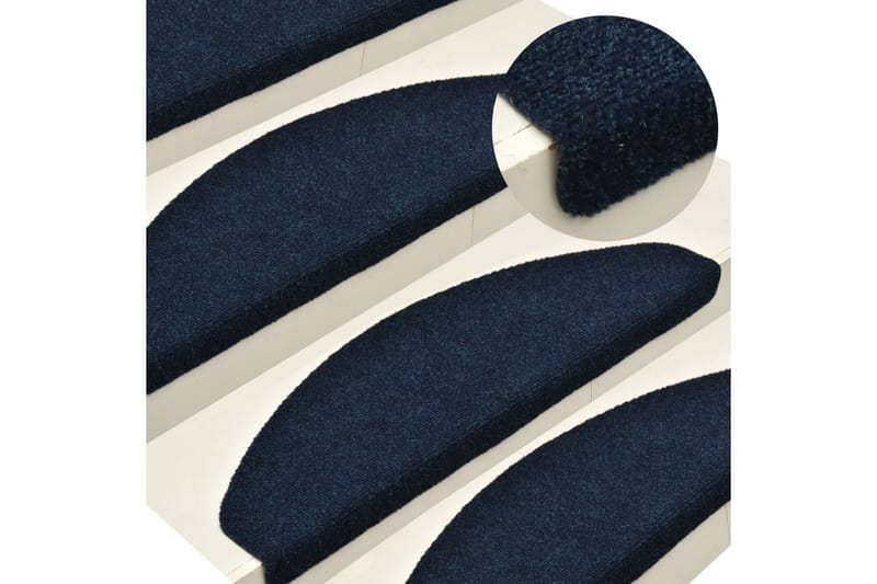Selvklebende trappematter 15stk blå 65x21x4cm nålestempel - Blå - Tekstiler - Tepper & Matter - Spesialmatte - Trappetrinnstepper