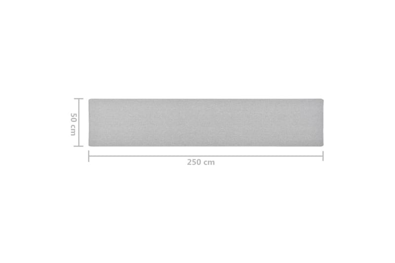 Teppeløper lysegrå 50x250 cm - Grå - Tekstiler - Tepper & Matter - Spesialmatte - Trappetrinnstepper