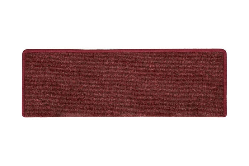 Trappetrinnstepper 15 stk 65x25 matt rød - Rød - Tekstiler - Tepper & Matter - Spesialmatte - Trappetrinnstepper