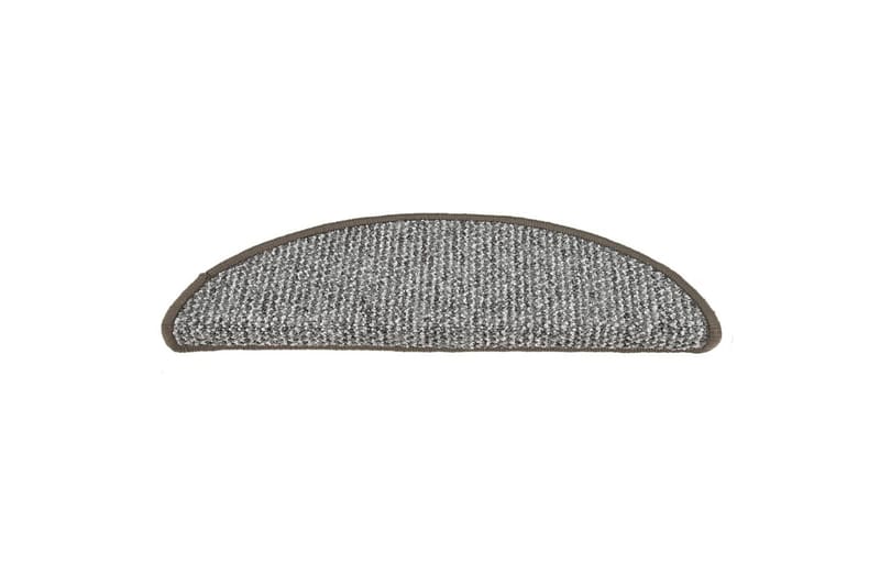 Trappetrinnstepper 15 stk grå 56x20 cm - Grå - Tekstiler - Tepper & Matter - Spesialmatte - Trappetepper
