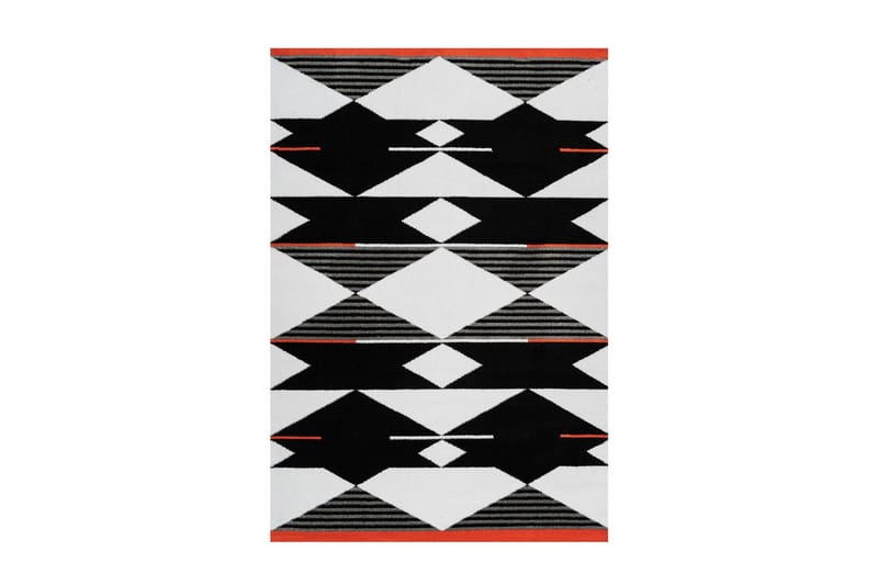 Gatepre Matte Hinar Svart/Hvit/Rød 200x290 cm - Tekstiler - Tepper & Matter - Store tepper