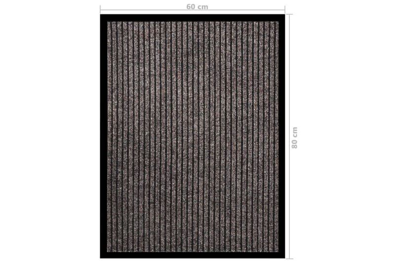 Dørmatte stripet beige 60x80 cm - Beige - Tekstiler - Tepper & Matter - Utendørstepper - Dørmatte og entrématte