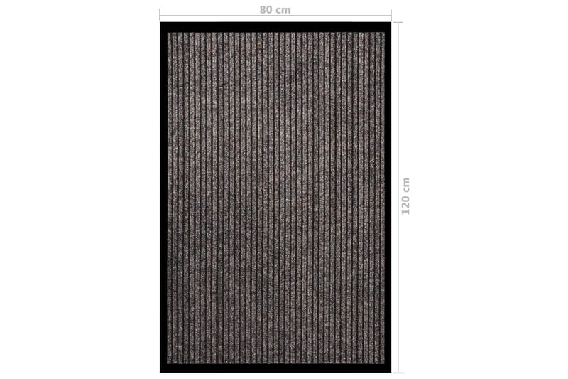Dørmatte stripet beige 80x120 cm - Beige - Tekstiler - Tepper & Matter - Utendørstepper - Dørmatte og entrématte