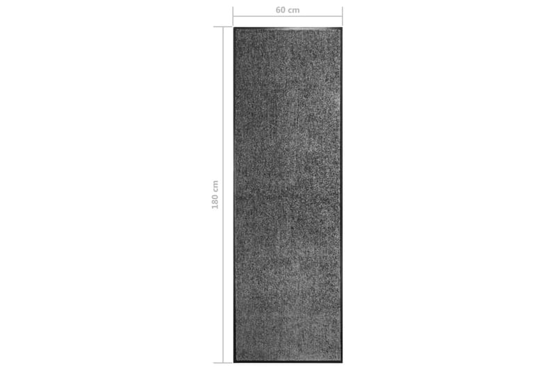 Dørmatte vaskbar antrasitt 60x180 cm - Antrasittgrå - Tekstiler - Tepper & Matter - Utendørstepper - Dørmatte og entrématte