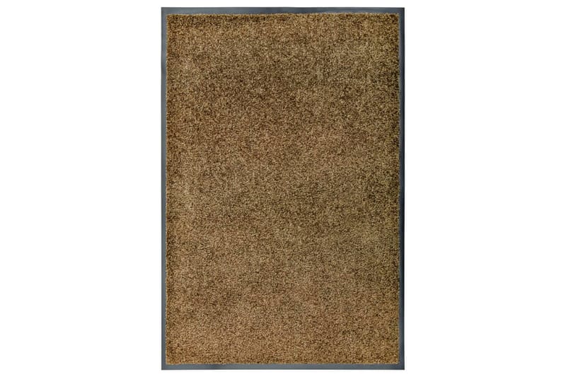 Dørmatte vaskbar brun 60x90 cm - Brun - Tekstiler - Tepper & Matter - Utendørstepper - Dørmatte og entrématte