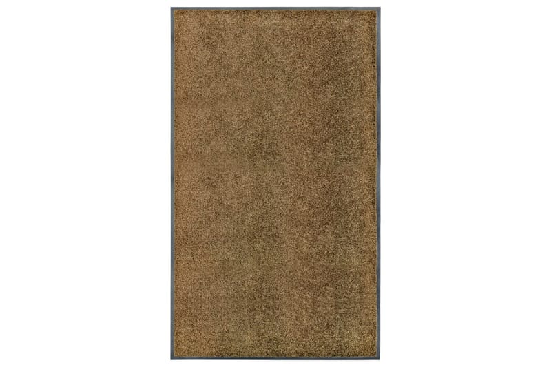 Dørmatte vaskbar brun 90x150 cm - Brun - Tekstiler - Tepper & Matter - Utendørstepper - Dørmatte og entrématte