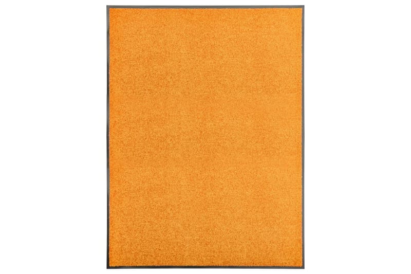 Dørmatte vaskbar oransje 90x120 cm - Oransj - Tekstiler - Tepper & Matter - Utendørstepper - Dørmatte og entrématte