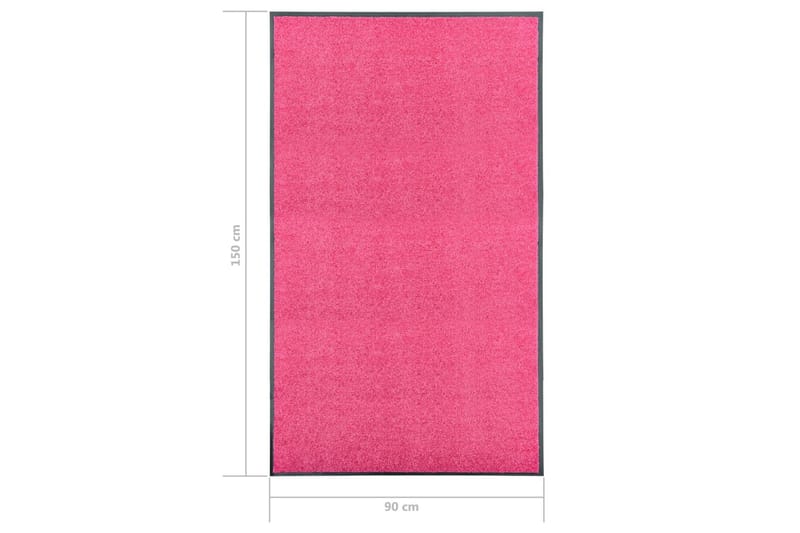 Dørmatte vaskbar rosa 90x150 cm - Rosa - Tekstiler - Tepper & Matter - Utendørstepper - Dørmatte og entrématte