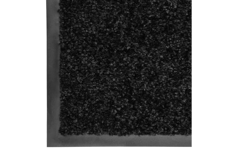 Dørmatte vaskbar svart 40x60 cm - Svart - Tekstiler - Tepper & Matter - Utendørstepper - Dørmatte og entrématte