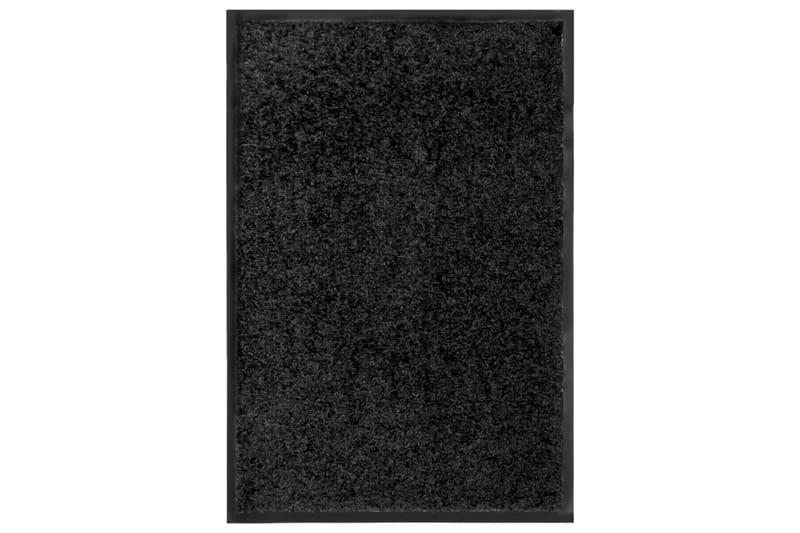 Dørmatte vaskbar svart 40x60 cm - Svart - Tekstiler - Tepper & Matter - Utendørstepper - Dørmatte og entrématte