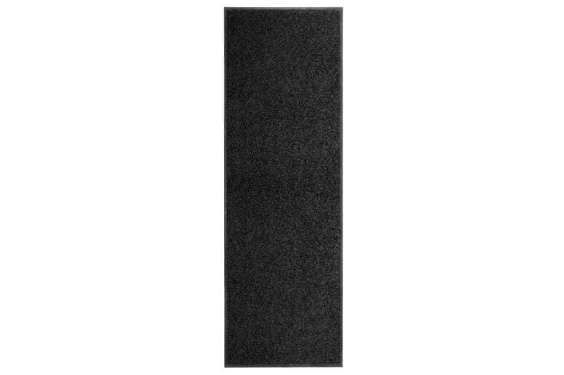 Dørmatte vaskbar svart 60x180 cm - Svart - Tekstiler - Tepper & Matter - Utendørstepper - Dørmatte og entrématte