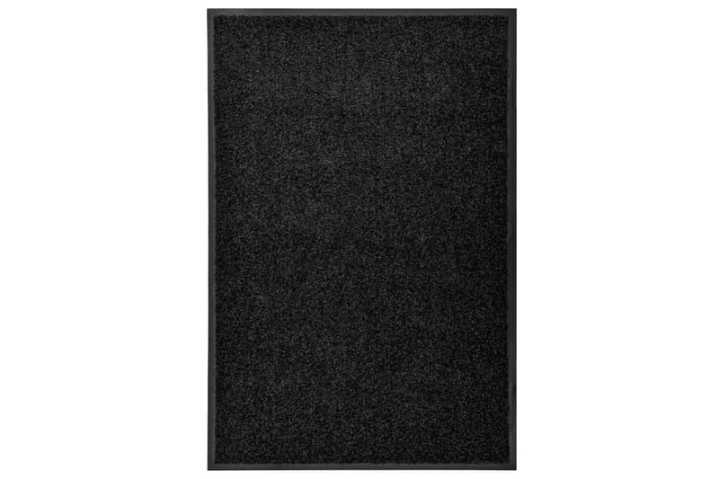 Dørmatte vaskbar svart 60x90 cm - Svart - Tekstiler - Tepper & Matter - Utendørstepper - Dørmatte og entrématte