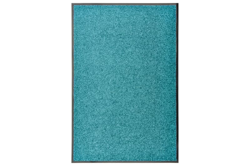 Dørmatte vaskbar turkis 60x90 cm - Blå - Tekstiler - Tepper & Matter - Utendørstepper - Dørmatte og entrématte