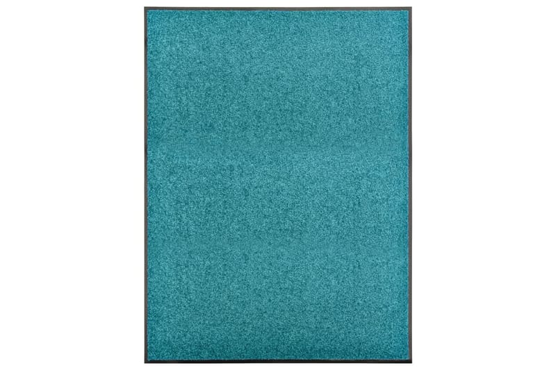 Dørmatte vaskbar turkis 90x120 cm - Blå - Tekstiler - Tepper & Matter - Utendørstepper - Dørmatte og entrématte