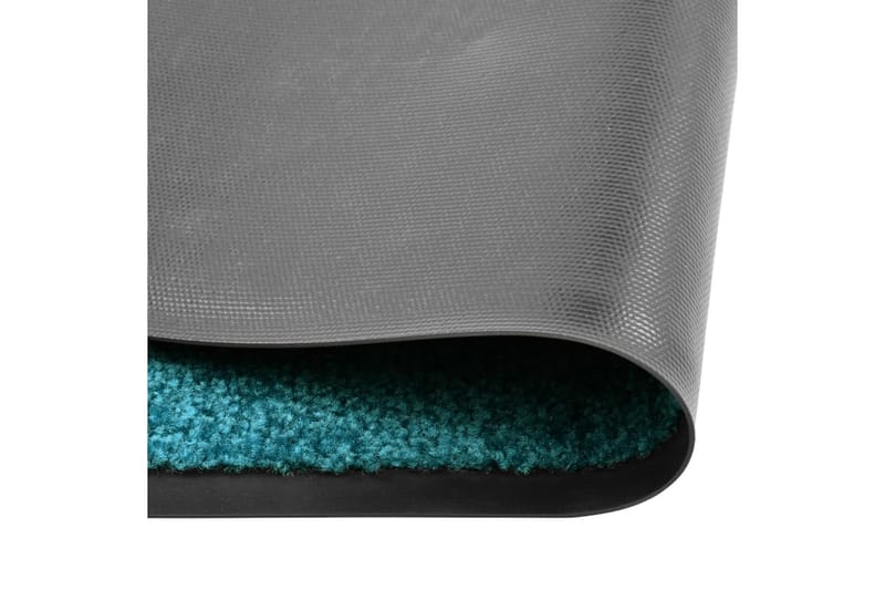 Dørmatte vaskbar turkis 90x120 cm - Blå - Tekstiler - Tepper & Matter - Utendørstepper - Dørmatte og entrématte