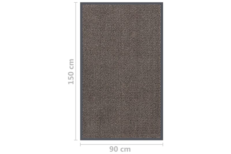 Tuftet dørmatte 90x150 cm mørkebrun - Brun - Tekstiler - Tepper & Matter - Utendørstepper - Dørmatte og entrématte