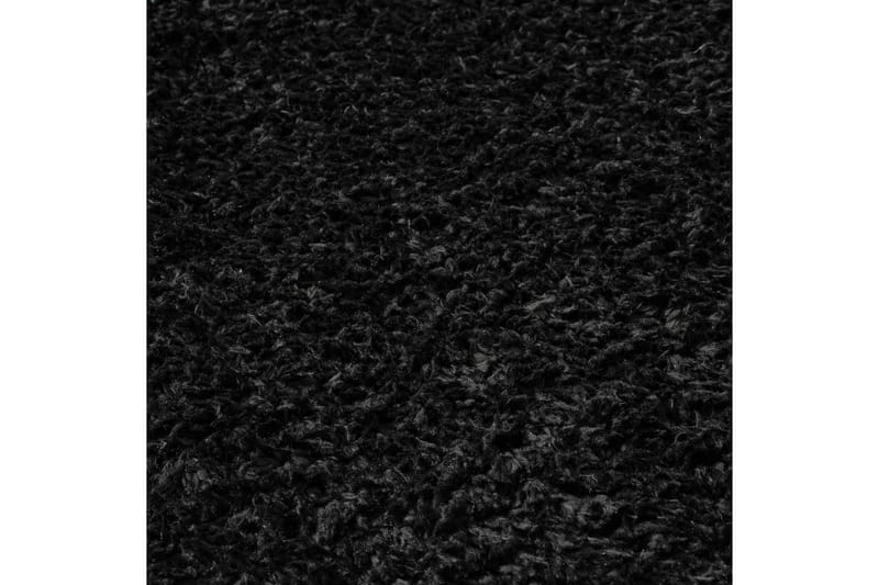Flossteppe med høy luv svart 160x230 cm 50 mm - Svart - Tekstiler - Tepper & Matter - Utendørstepper - Plasttepper