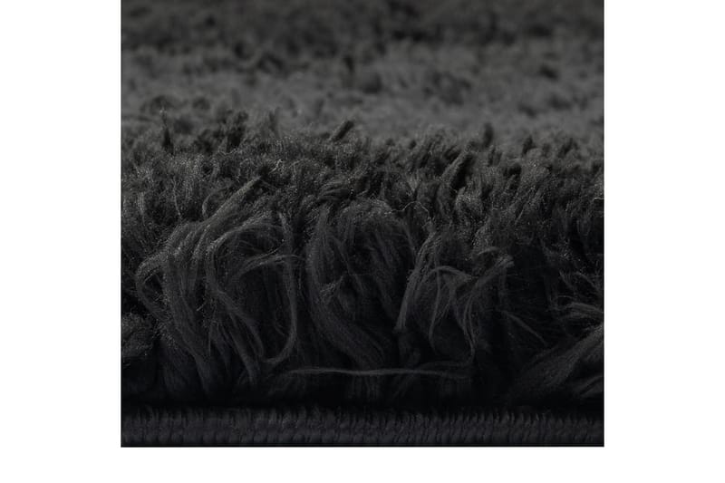 Flossteppe med høy luv svart 160x230 cm 50 mm - Svart - Tekstiler - Tepper & Matter - Utendørstepper - Plasttepper