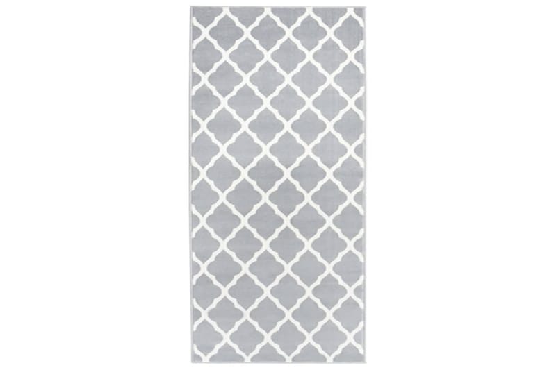 Gulvteppe BCF grå og hvit 100x250 cm - Grå - Tekstiler - Tepper & Matter - Utendørstepper - Plasttepper