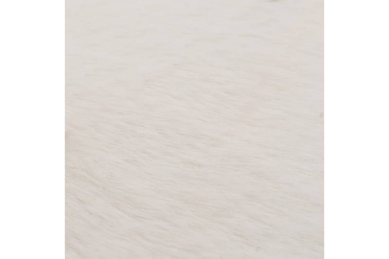 Teppe 80x150 cm kunstig kaninskinn kremhvit - Krem - Tekstiler - Tepper & Matter - Utendørstepper - Plasttepper