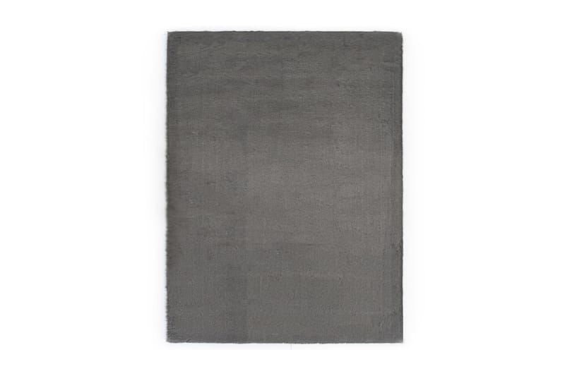 Teppe 80x150 cm kunstig kaninskinn mørkegrå - Grå - Tekstiler - Tepper & Matter - Utendørstepper - Plasttepper
