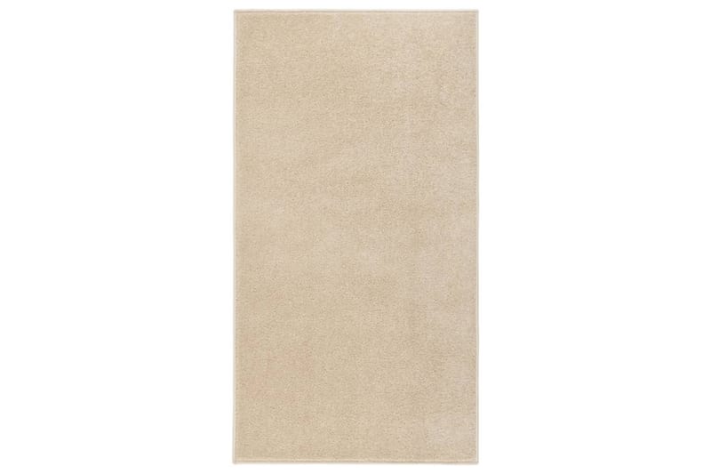 Teppe med kort luv 80x150 cm beige - Beige - Tekstiler - Tepper & Matter - Utendørstepper - Plasttepper