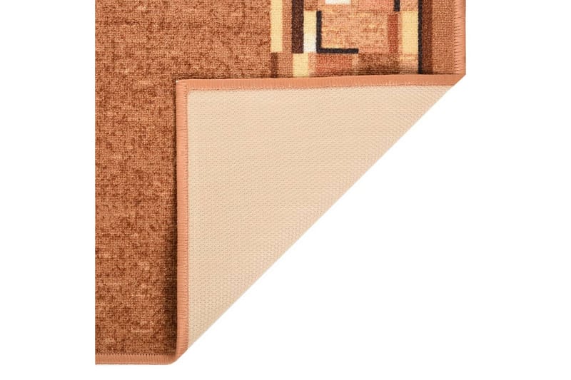 Teppeløper 100x150 cm sklisikker brun - Brun - Tekstiler - Tepper & Matter - Utendørstepper - Plasttepper