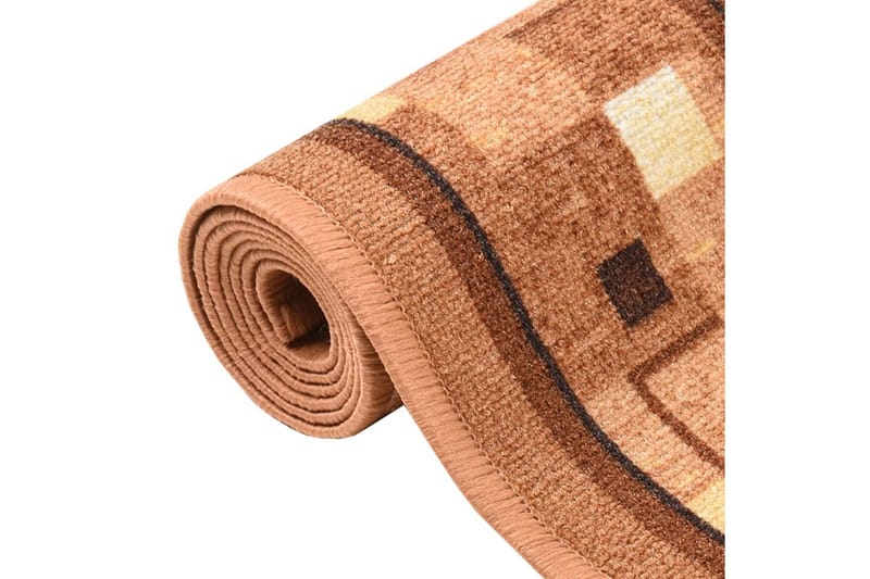 Teppeløper 100x350 cm sklisikker brun - Brun - Tekstiler - Tepper & Matter - Utendørstepper - Plasttepper