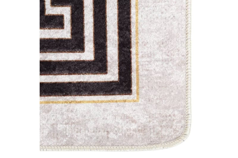 Vaskbart teppe 120x180 cm lys beige sklisikker - Beige - Tekstiler - Tepper & Matter - Håndvevde tepper