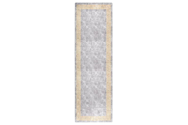 Vaskbart teppe 80x300 cm grå sklisikker - Grå - Tekstiler - Tepper & Matter - Utendørstepper - Plasttepper
