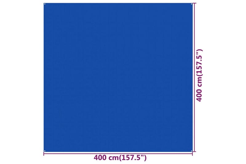 Teltteppe 400x400 cm blå HDPE - Tekstiler - Tepper & Matter - Utendørstepper - Teltmatte