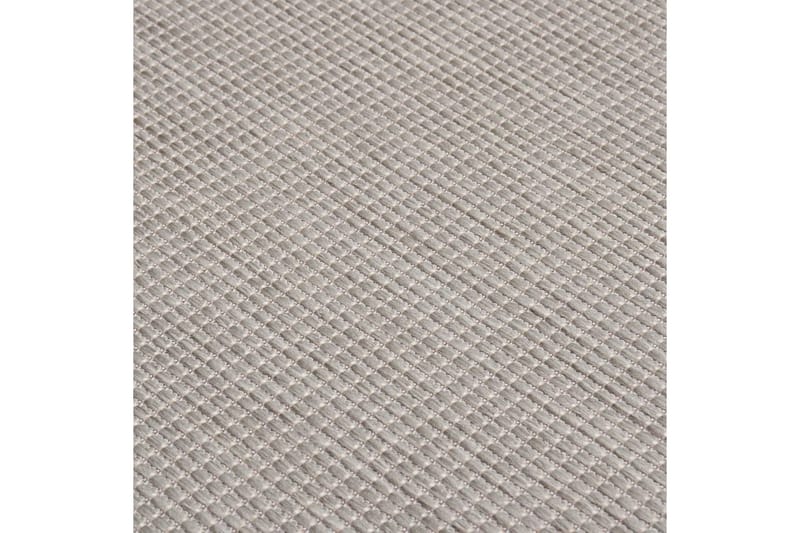 Utendørs flatvevd teppe 100x200 cm gråbrun - Taupe - Tekstiler - Tepper & Matter - Utendørstepper